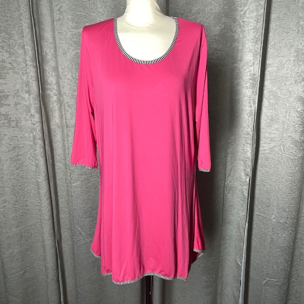 Women’s 1X “Aster by Firmiana” Pink Tunic Blouse